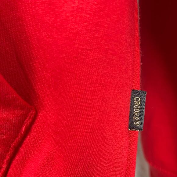 Men's Crooks and Castles Masked Medusa Graphic Pullover Hoodie Red Size M - Picture 3 of 9